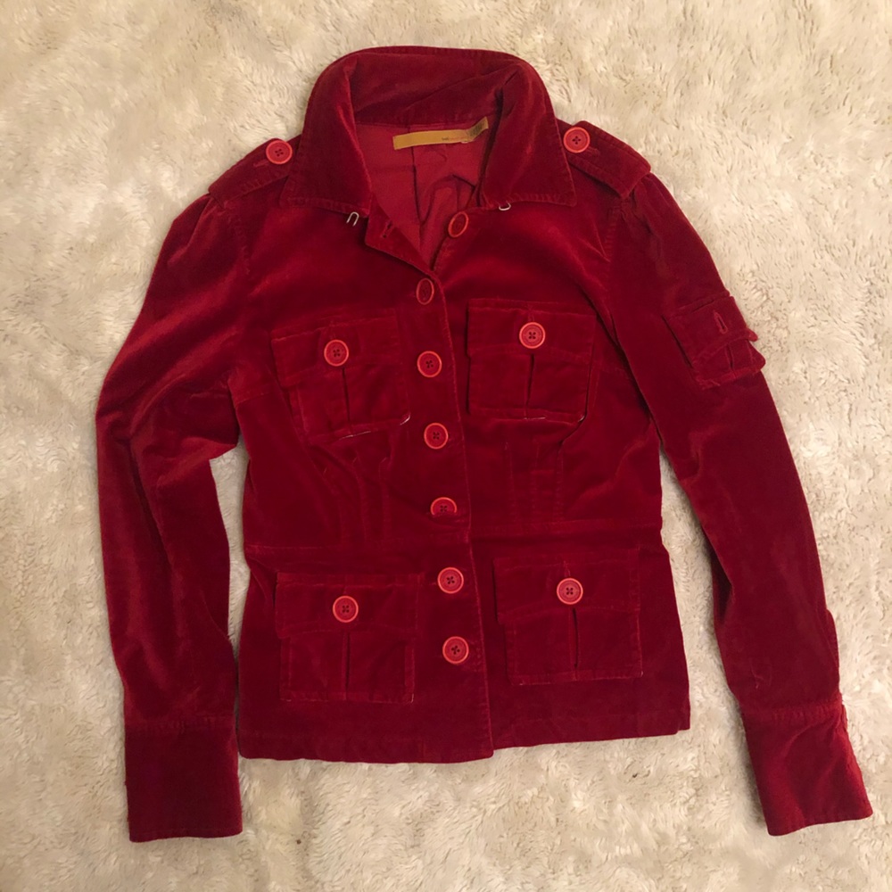 Red Velvet Twill Twenty Two jacket